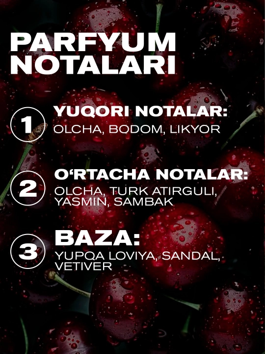 Lost Cherry shirin, jozibali va sirli meva ifori, 6, 10, 20, 30 ml