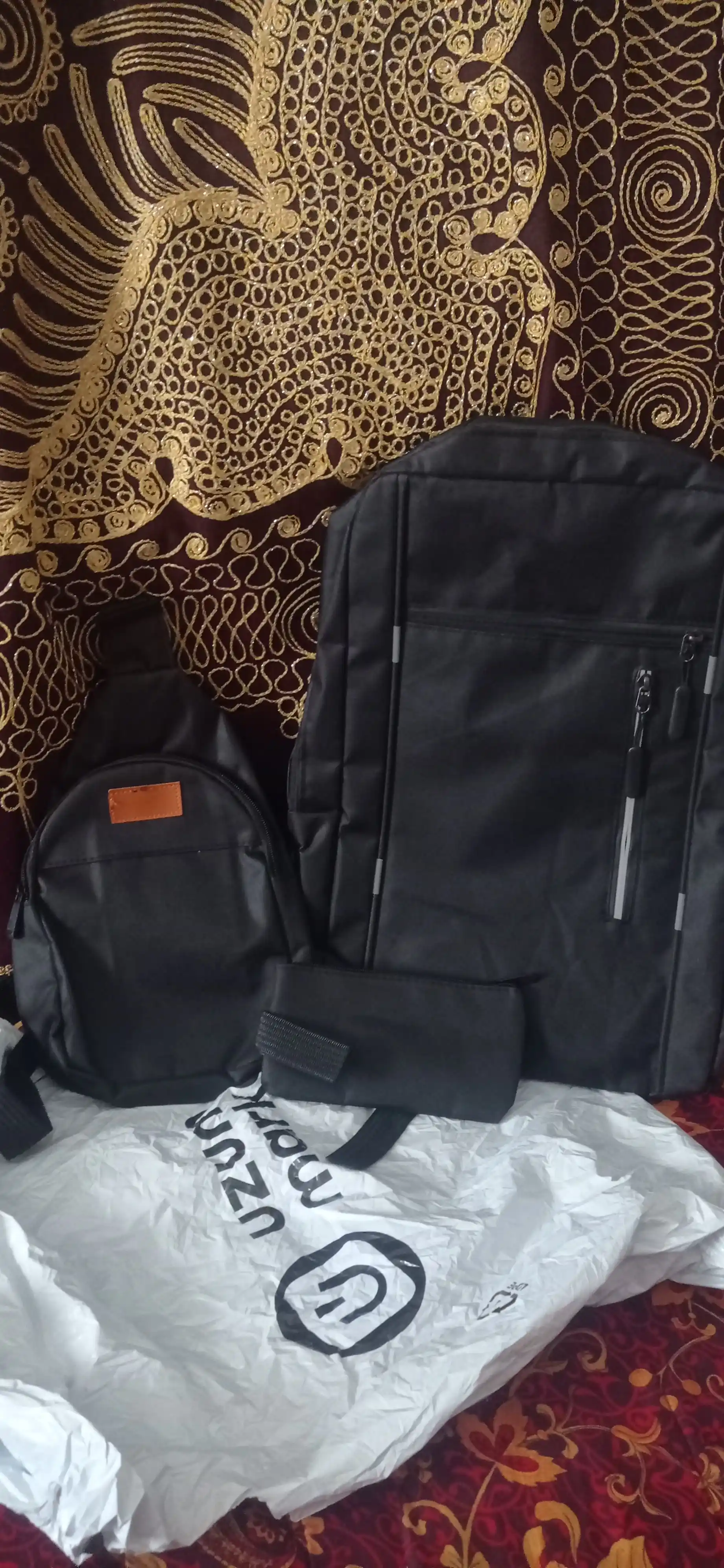 Maktab ryukzaki, sumkalar to'plami, 3 tasi 1 da, ko'p qirrali, noutbuk uchun