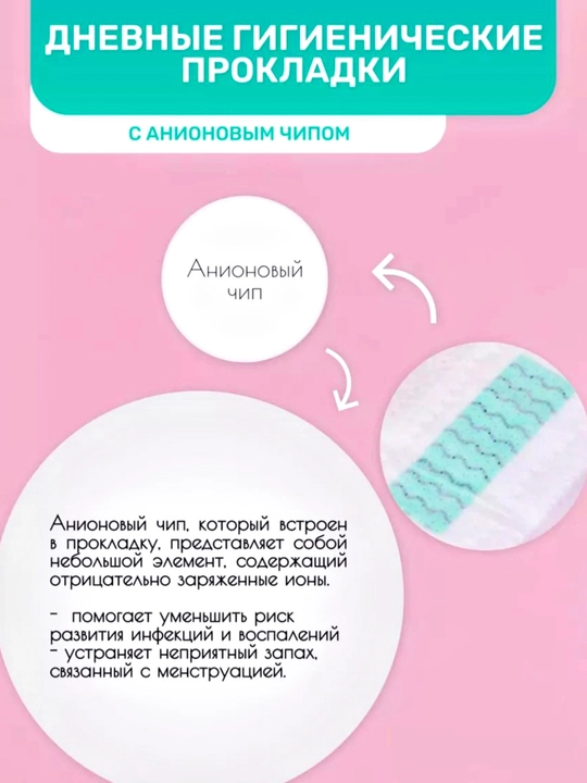 Ayollar gigiyenik prokladkalari "Aishenghuo" probiotik bilan - 10 dona, 245 mm
