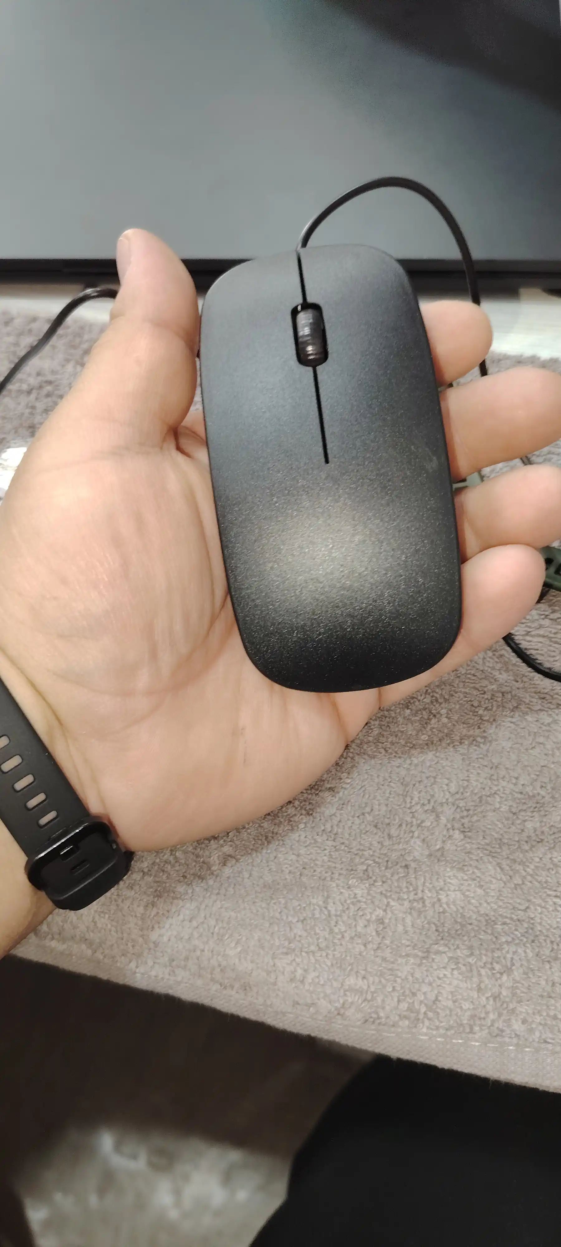Проводная USB мышка для компьютера и ноутбука, черная, удобная, офисная, эргономичная