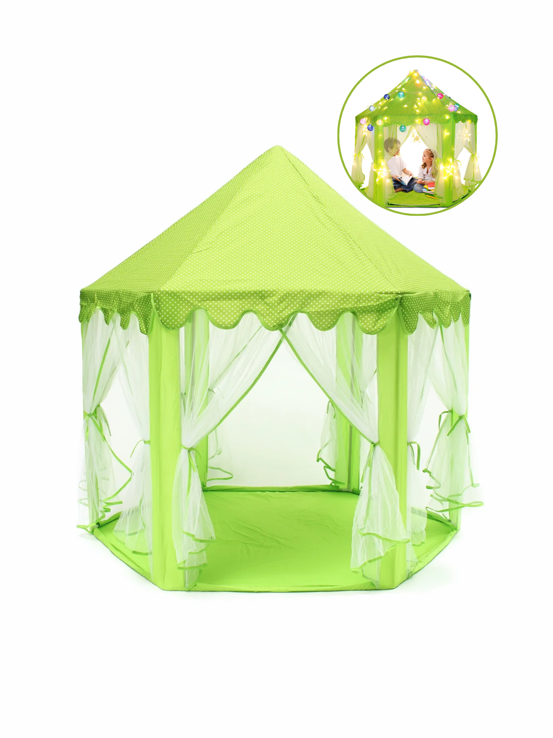 Bolalar uchun o‘yin chodiri-shater, 135×140×140 sm, 3 xil rangda - 