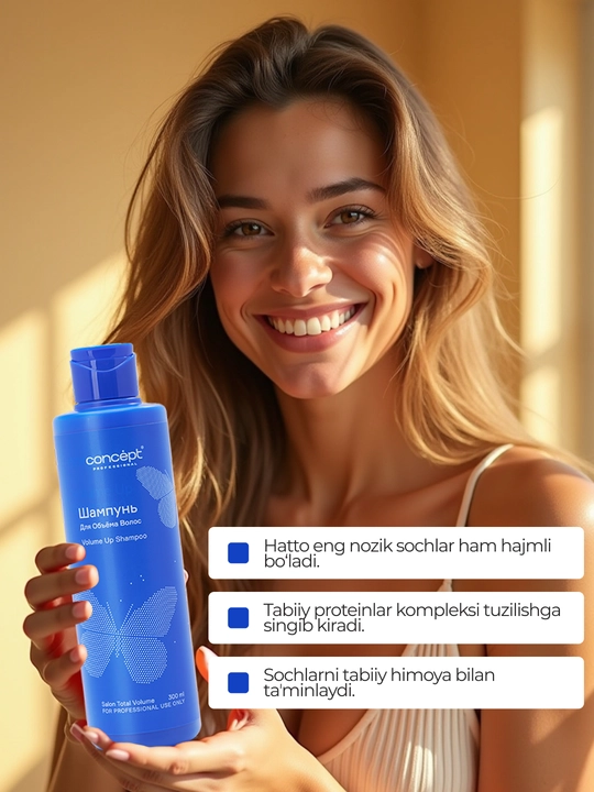 Шампунь для объема CONCEPT Volume Up Shampoo, 300/1000 мл, упругость, густота и пышность