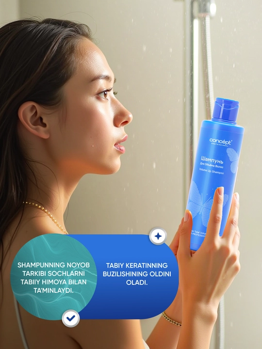 Шампунь для объема CONCEPT Volume Up Shampoo, 300/1000 мл, упругость, густота и пышность