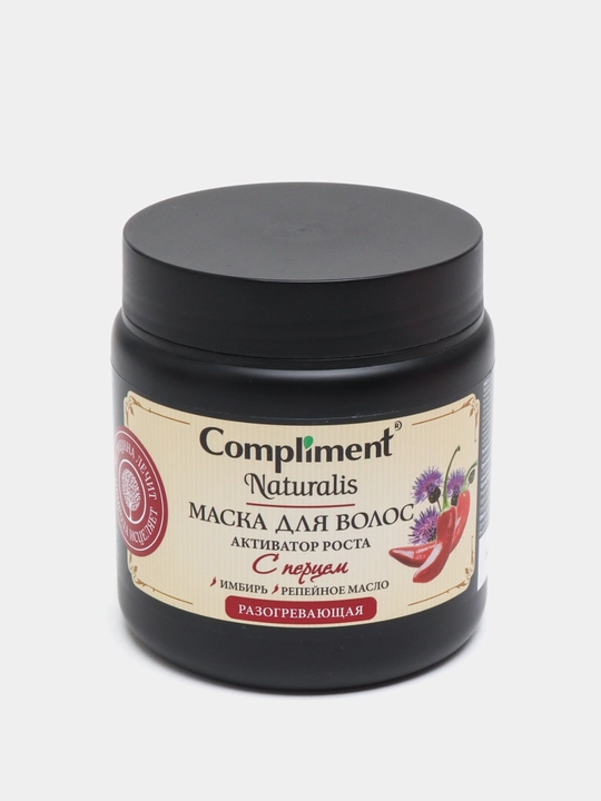 Sochni mustahkamlash va o'stirish uchun niqob qalampir bilan Compliment, 500 ml - 