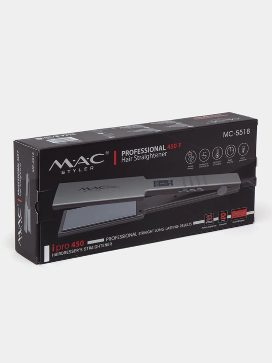 Soch dazmoli MAC Styler, soch tekislagich, titan plastinali, 6 rejim, ayollar uchun