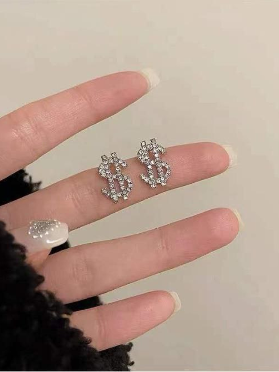 Серьги в форме доллар super rich, женские серьги гвоздики, женские серьги