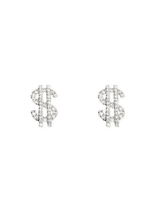 Серьги в форме доллар super rich, женские серьги гвоздики, женские серьги
