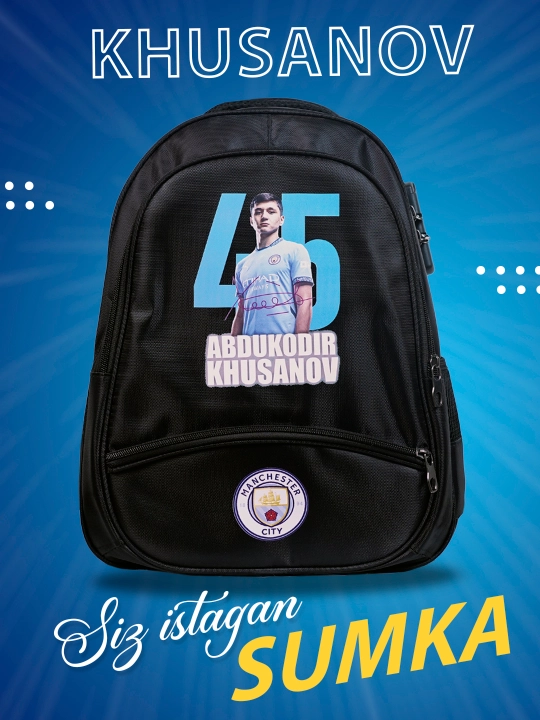 Abduqodir KHusanov ortida o‘g‘il bolalar ryukzagi–Man City ishonchi, O‘zbekiston faxri - 
