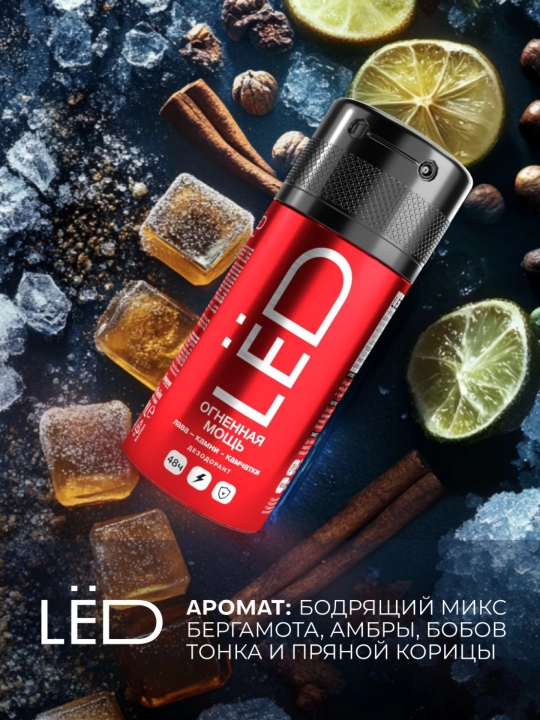 LЁD  erkaklar uchun parfyumlangan dezodorant-antiperspirant spreyi, 150 ml