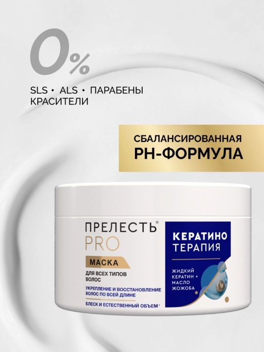 Маска для волос восстанавливающая Прелесть Professional для сухих и жирных волос 500 мл
