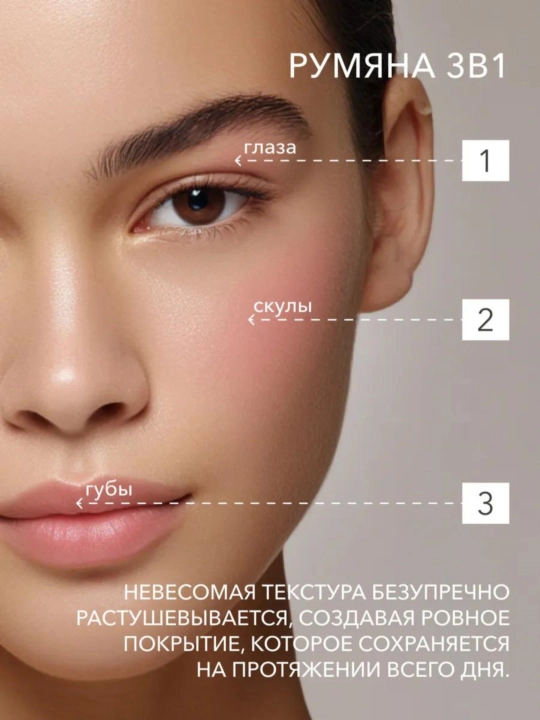 Румяна для лица, кремовый, жидкий SHIK