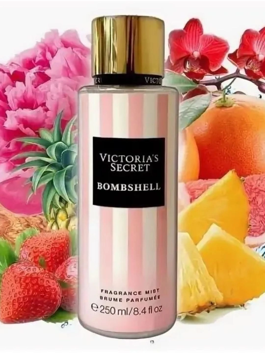 Парфюмированный спрей для тела Victoria's Secret Aqua Kiss, Bombshell, Love spell, 250 мл - 