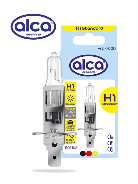 Alca H1 Standard 12V 55W — fara uchun galogen lampa - 
