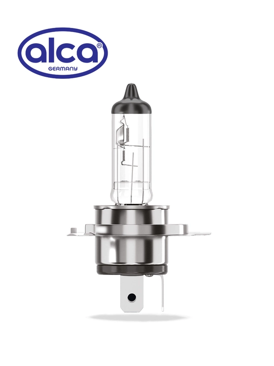 Alca H4 Standard 12V 60/55W avtolampa — yaqin va uzoq yoritish uchun standart galogen nur