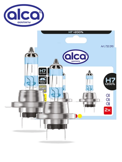 Alca H7 +200% 12V 55W avtolampa — super yorqin galogen chiroq - 