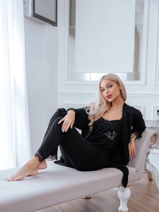Pijama, ayollar kiyimi, uy liboslari, tungi kiyim ,pijamalar 4 donali