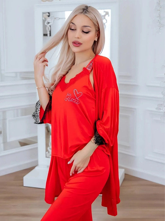 Pijama, ayollar kiyimi, uy liboslari, tungi kiyim ,pijamalar 4 donali