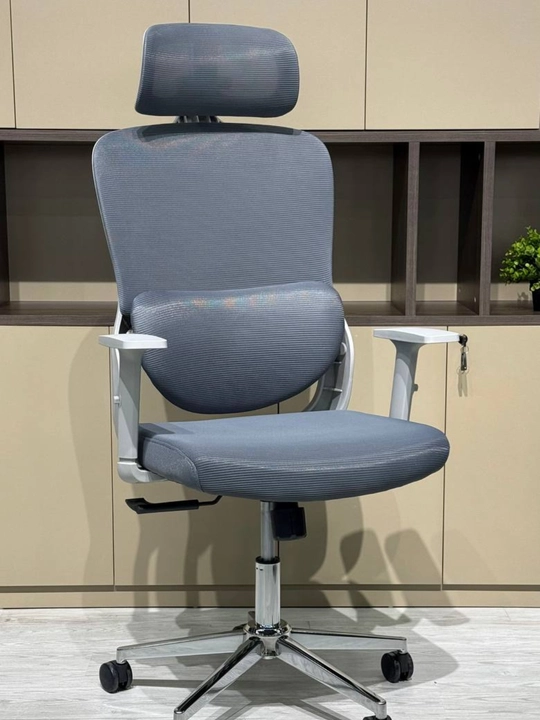 Orqa to'rli va sozlanishi elementlarga ega ergonomik ofis kreslosi
