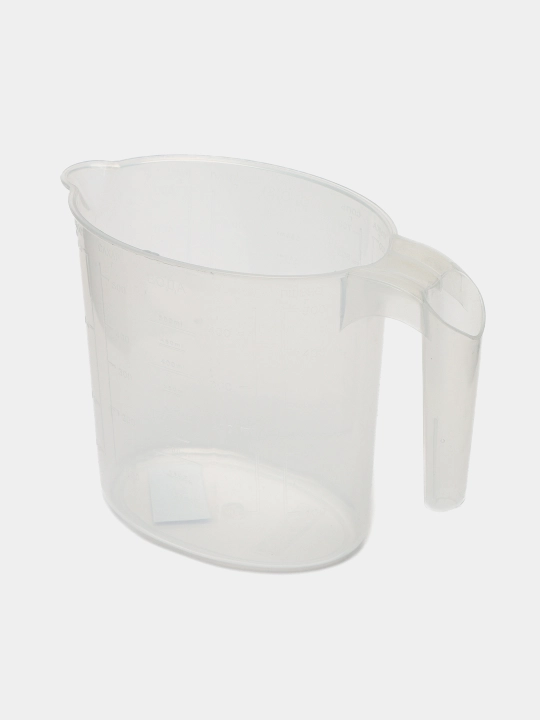 Plastmassa o‘lchov idishi, o‘lchov 0,10 litr - 0,25 litr - 0,5 litr - 1,0 litr - 1,8 litr