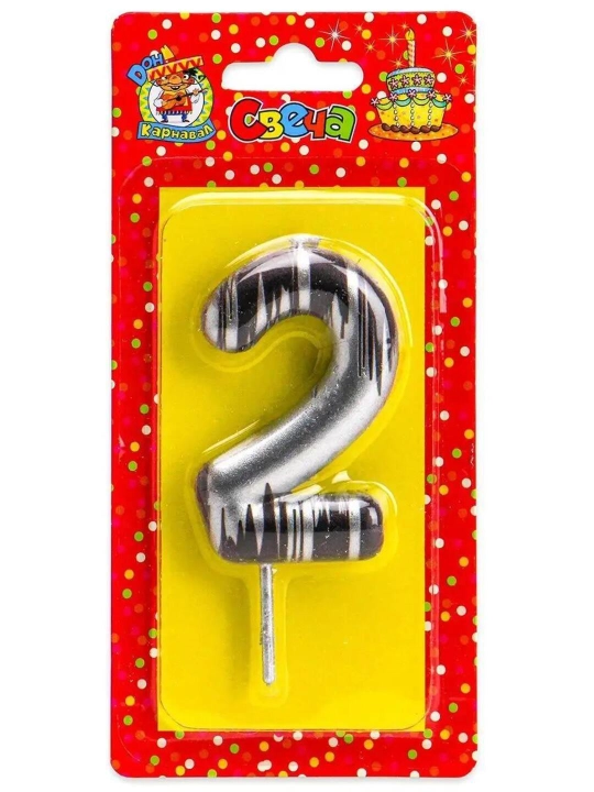 Свеча для торта «Шебби шик», серебряные цифры 0, 2, 3, 4, 5, 6, 7, 8, 9 – для праздника