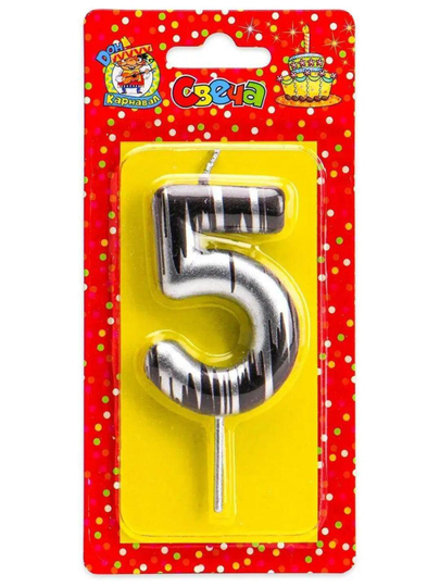 Свеча для торта «Шебби шик», серебряные цифры 0, 2, 3, 4, 5, 6, 7, 8, 9 – для праздника