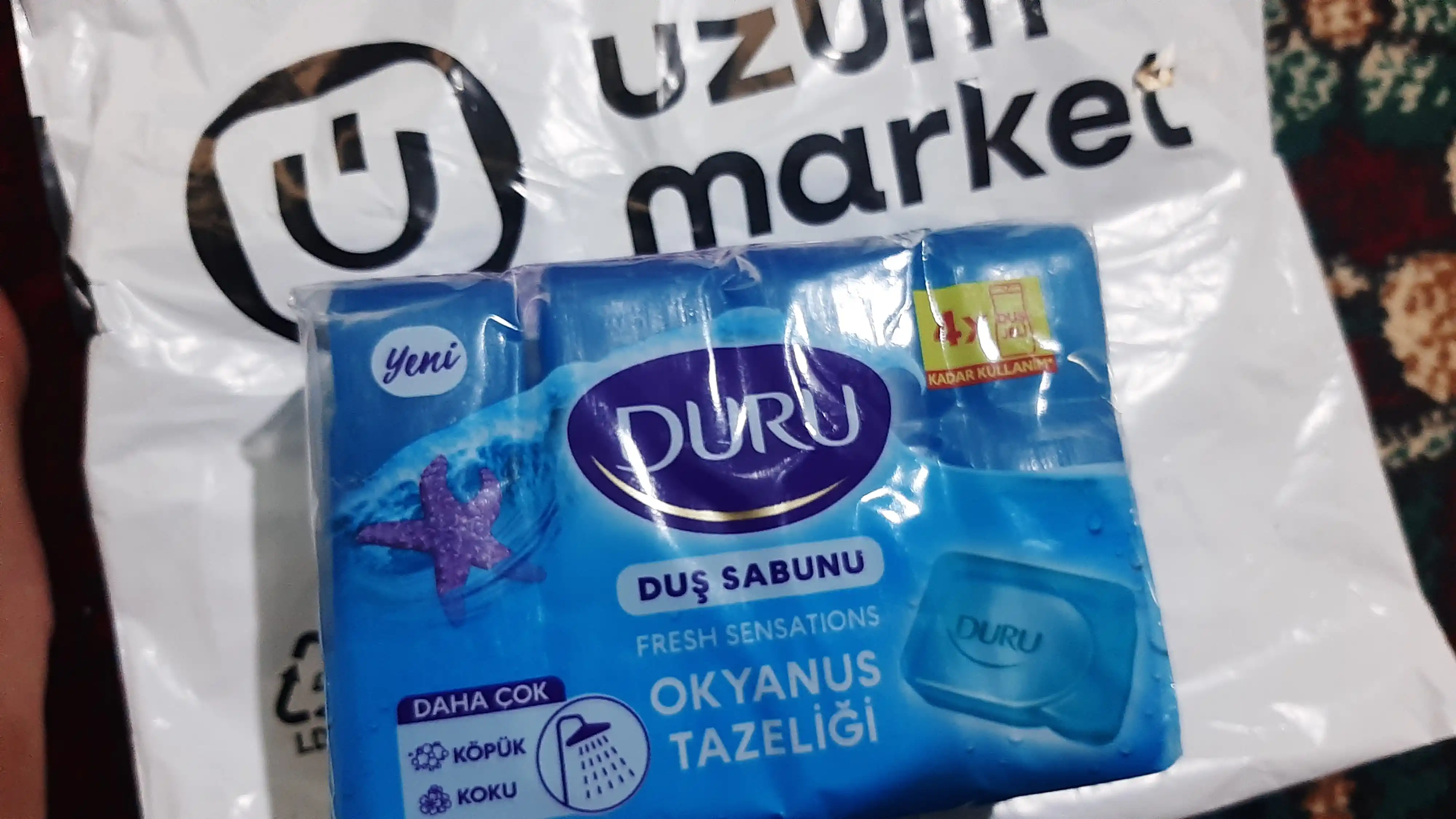 Dush sovuni Duru, okeanning yengilligi, 4ta 150 grdan