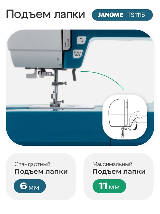 Kompyuter tikuv mashinasi Janome TS1115
