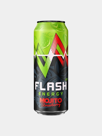 Энергетический напиток Flesh Up Energy, Махито-Клубника, 450 мл, 24 шт — FLASH-jsm7
