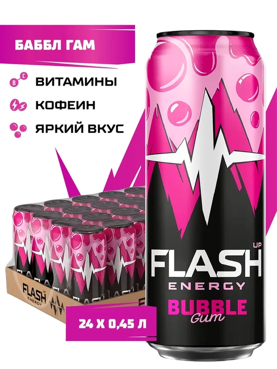 Flesh Up Energy energetik ichimligi, Babl-Gam ta’mli, 450 ml, 24 dona