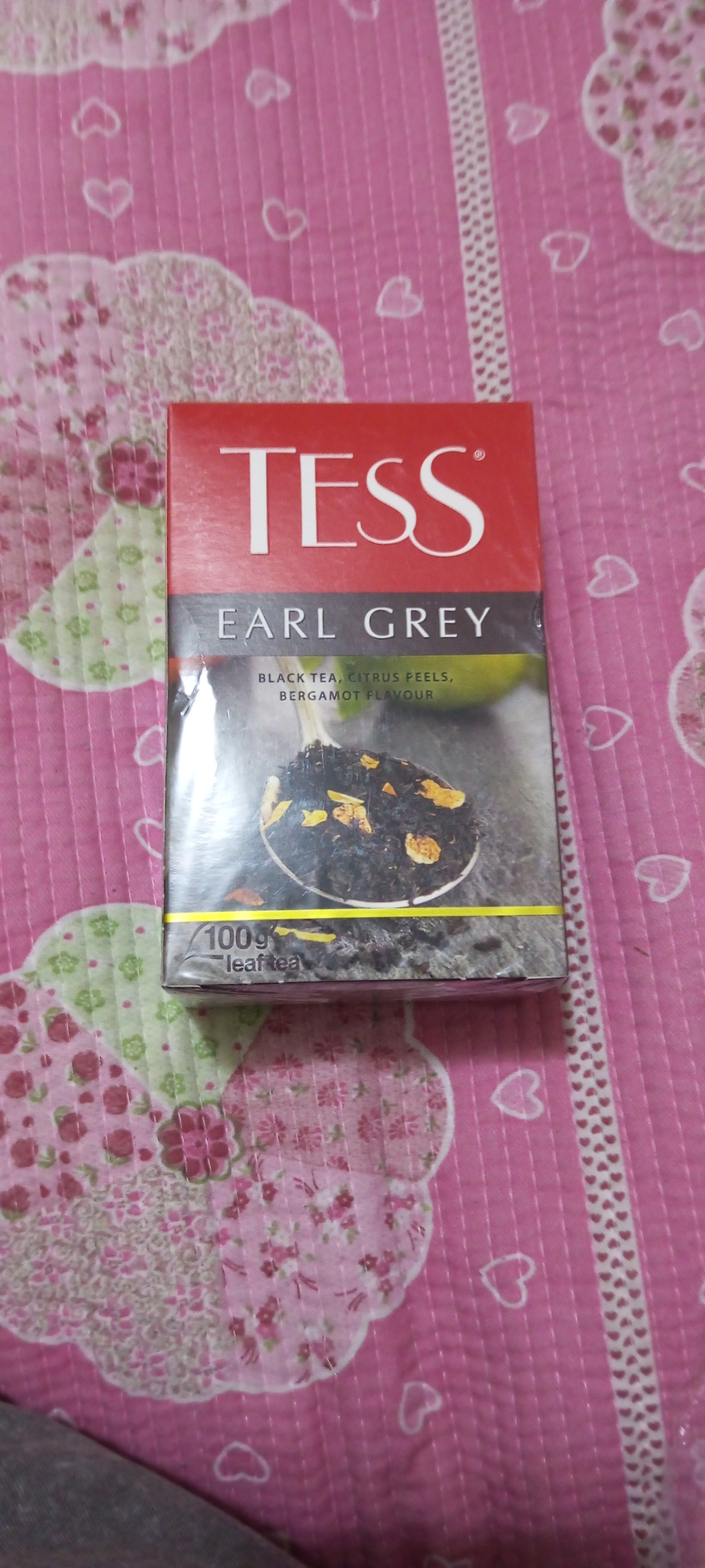 Qora choy Tess Earl Grey, bargli, 100 gr