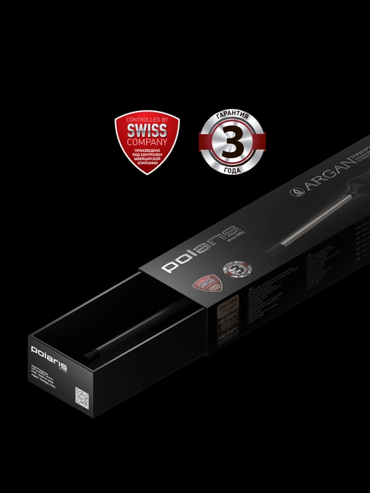 Щипцы Polaris PHS 1509TAi stick Argan Therapy PRO для моделирования, черные
