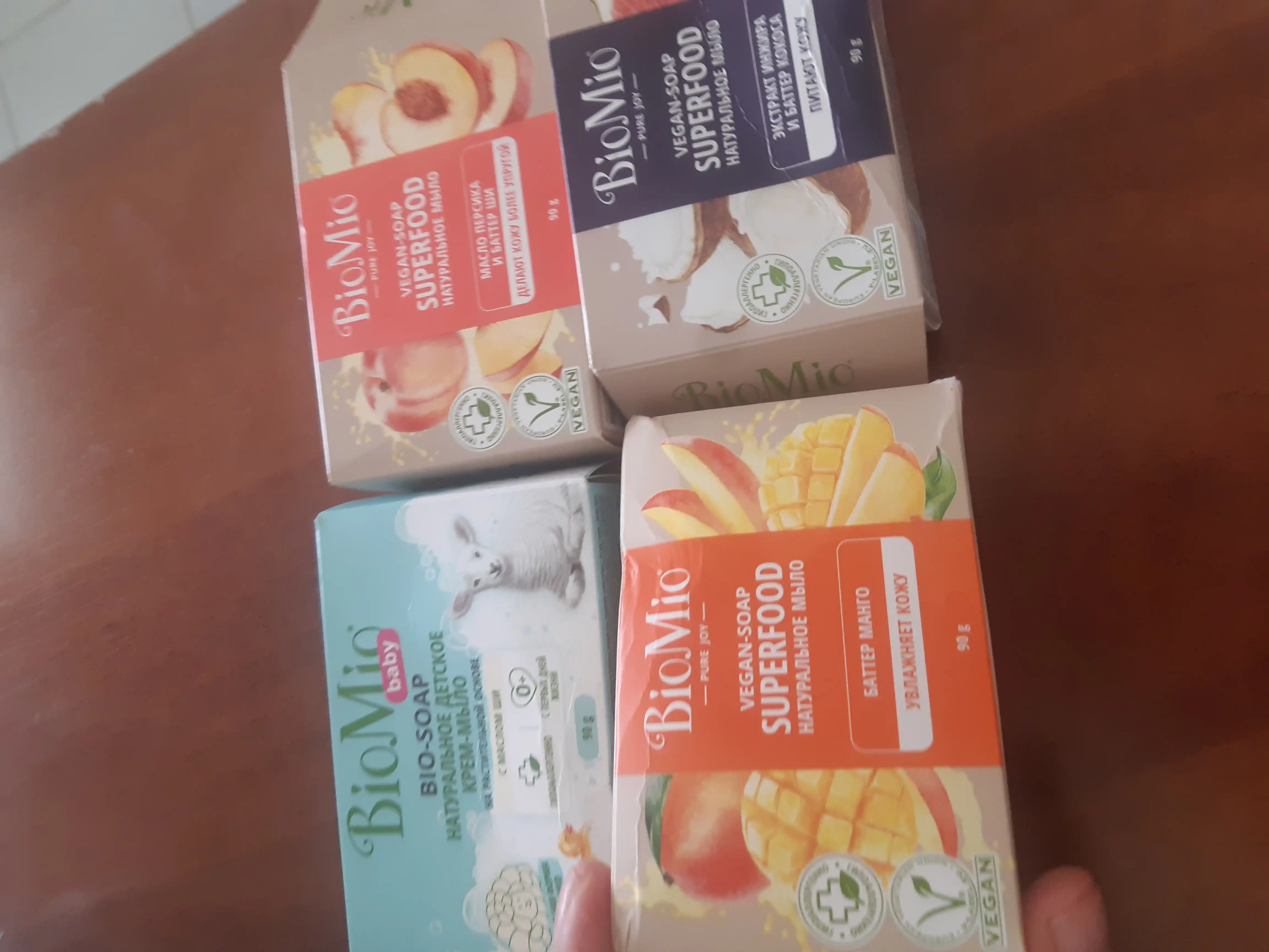 BioMio Baby Bio kremli sovun, Shea yog'i bilan ekologik toza, 90 g