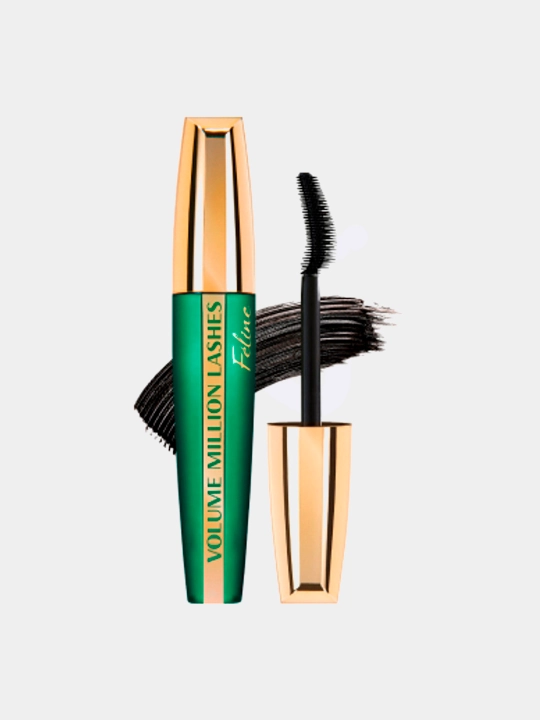 Kipriklar uchun tush L'Oreal Volume Million Lashes Feline Mushuk qarashi, qora