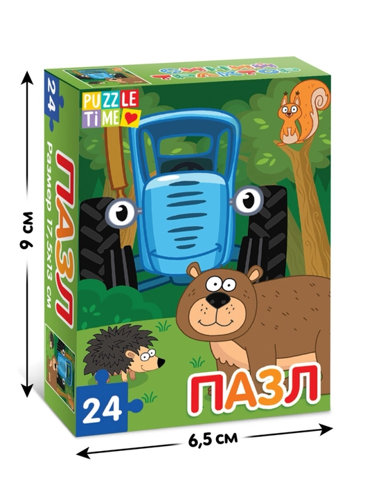 Qalin kartonli bolalar uchun pazlar, ko'k traktor, kuromi, my melody, puzzle time