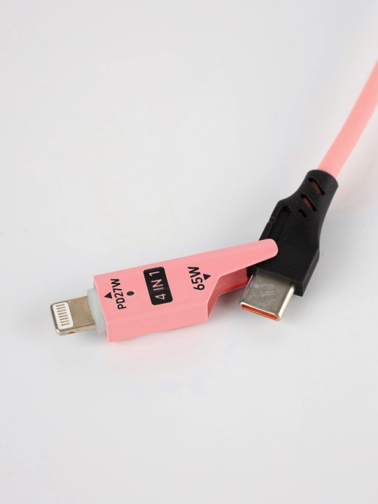 Кабель для зарядки, 65 Вт, 4 в 1, iPhone, Samsung, Redmi, Type-C, Lightning
