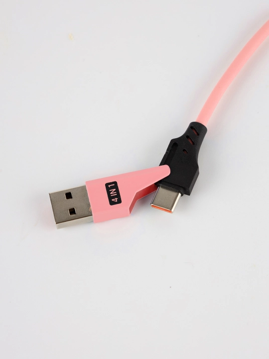 Кабель для зарядки, 65 Вт, 4 в 1, iPhone, Samsung, Redmi, Type-C, Lightning