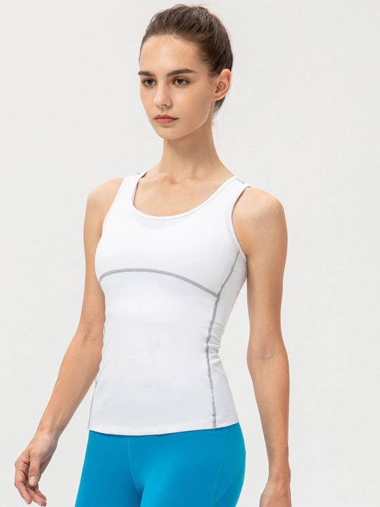 Ayollar uchun sport maykasi, 9 xil rang, tez quriydigan polyester va spandeks