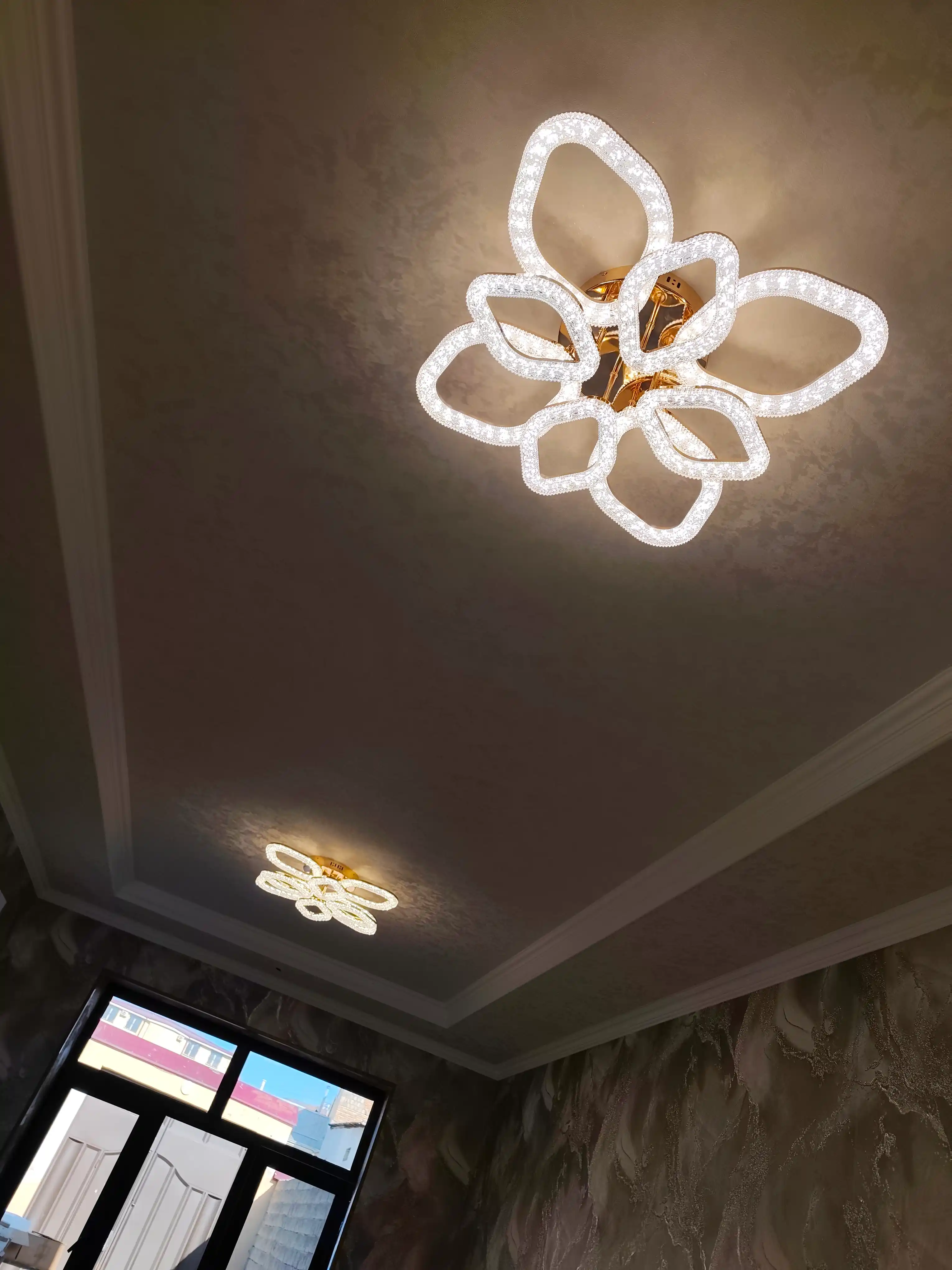 LED shift qandil, pultli yorug‘lik diodli qandil, 3 rejimli, kristalli, oshxona uchun