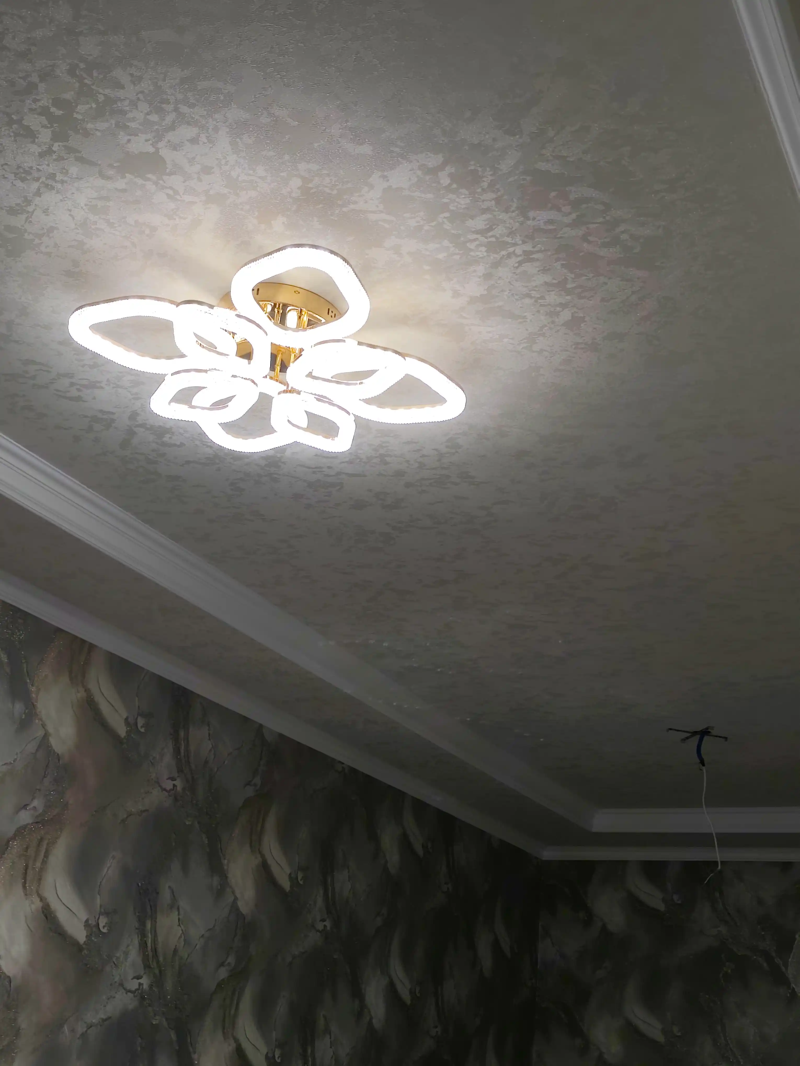 LED shift qandil, pultli yorug‘lik diodli qandil, 3 rejimli, kristalli, oshxona uchun