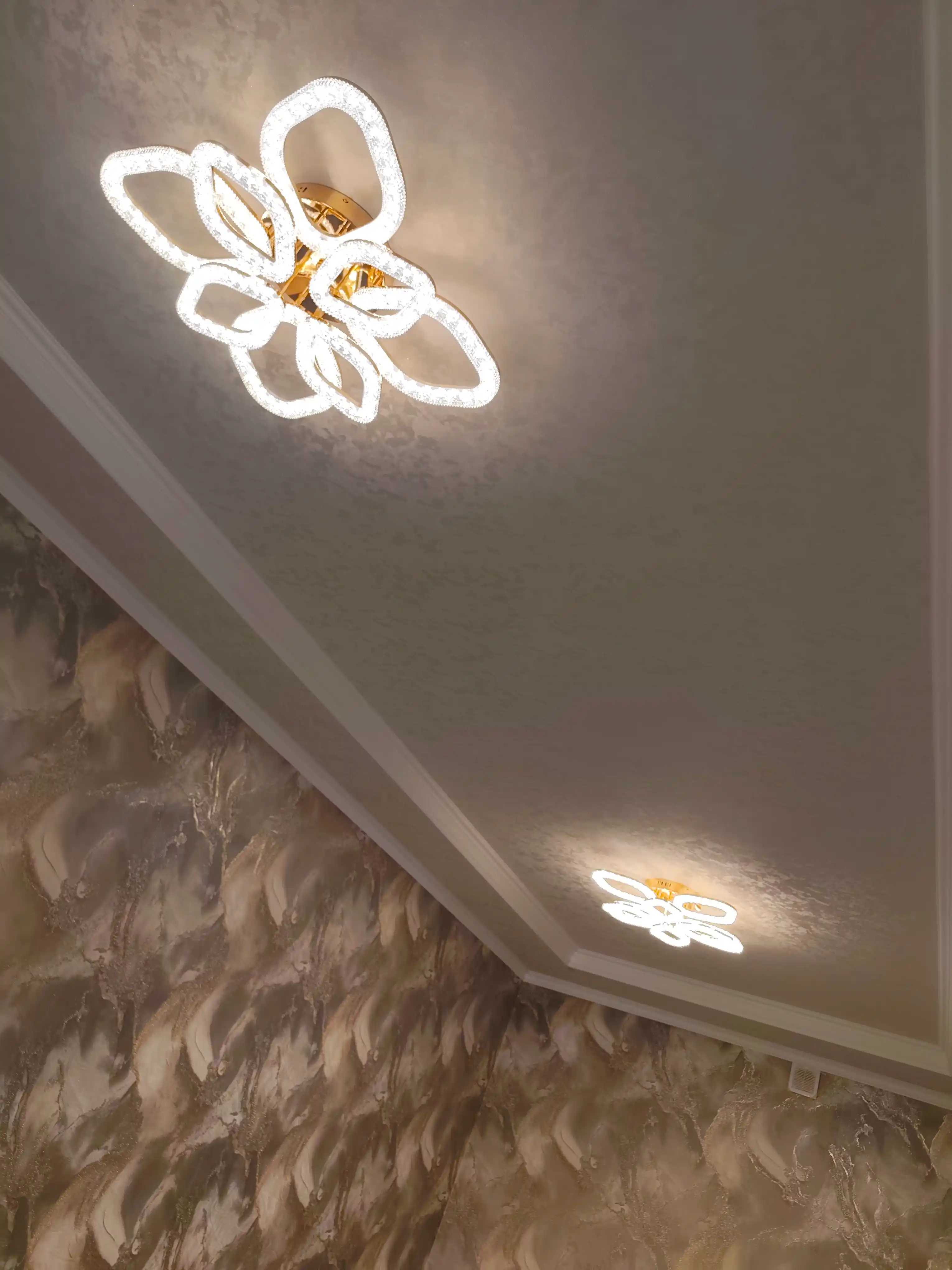LED shift qandil, pultli yorug‘lik diodli qandil, 3 rejimli, kristalli, oshxona uchun