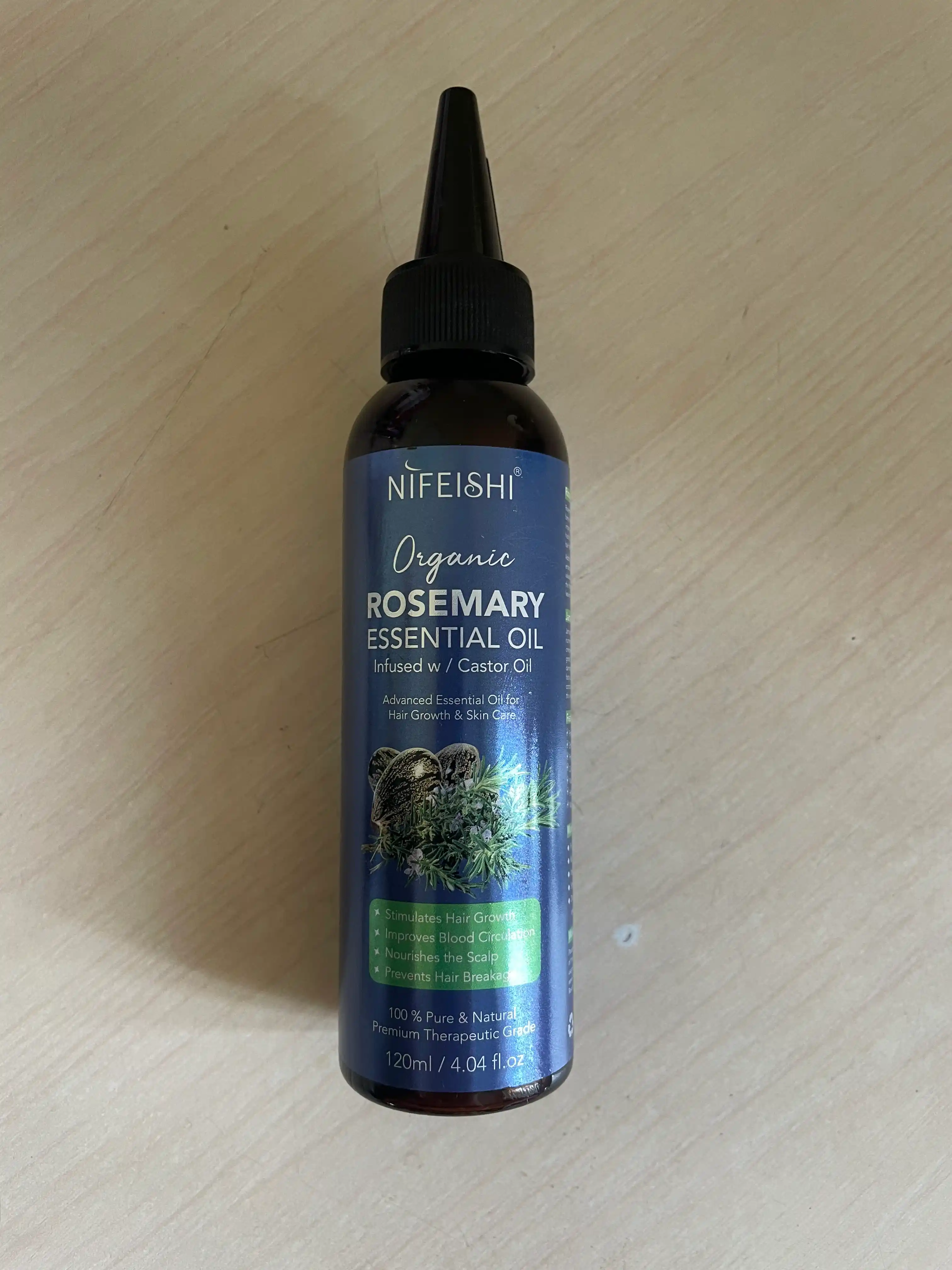 Масло розмарина для волос NIFEISHI Organic, для роста волос, 2 в 1, розмарин и кастор