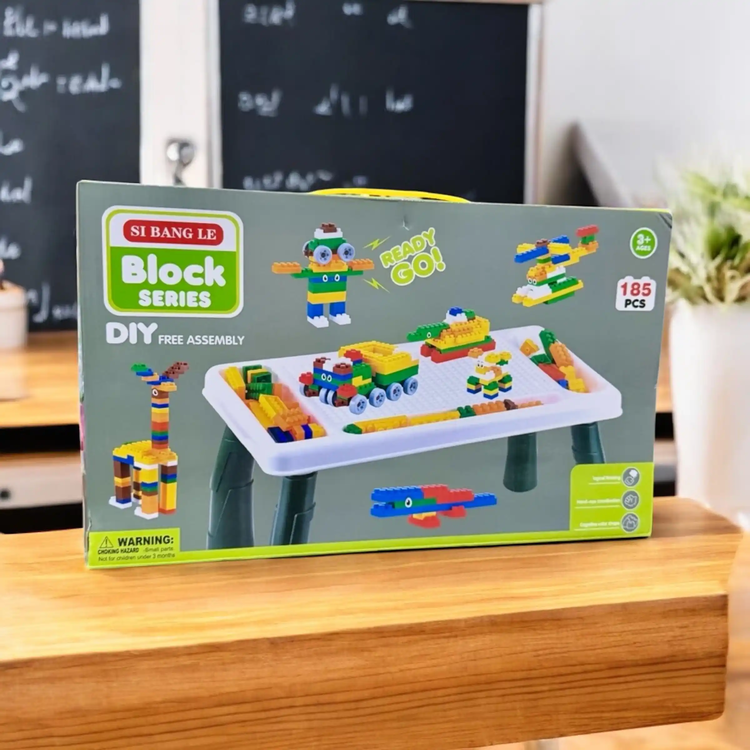Конструктор FIDGO с платформой на ножках и цветными блоками