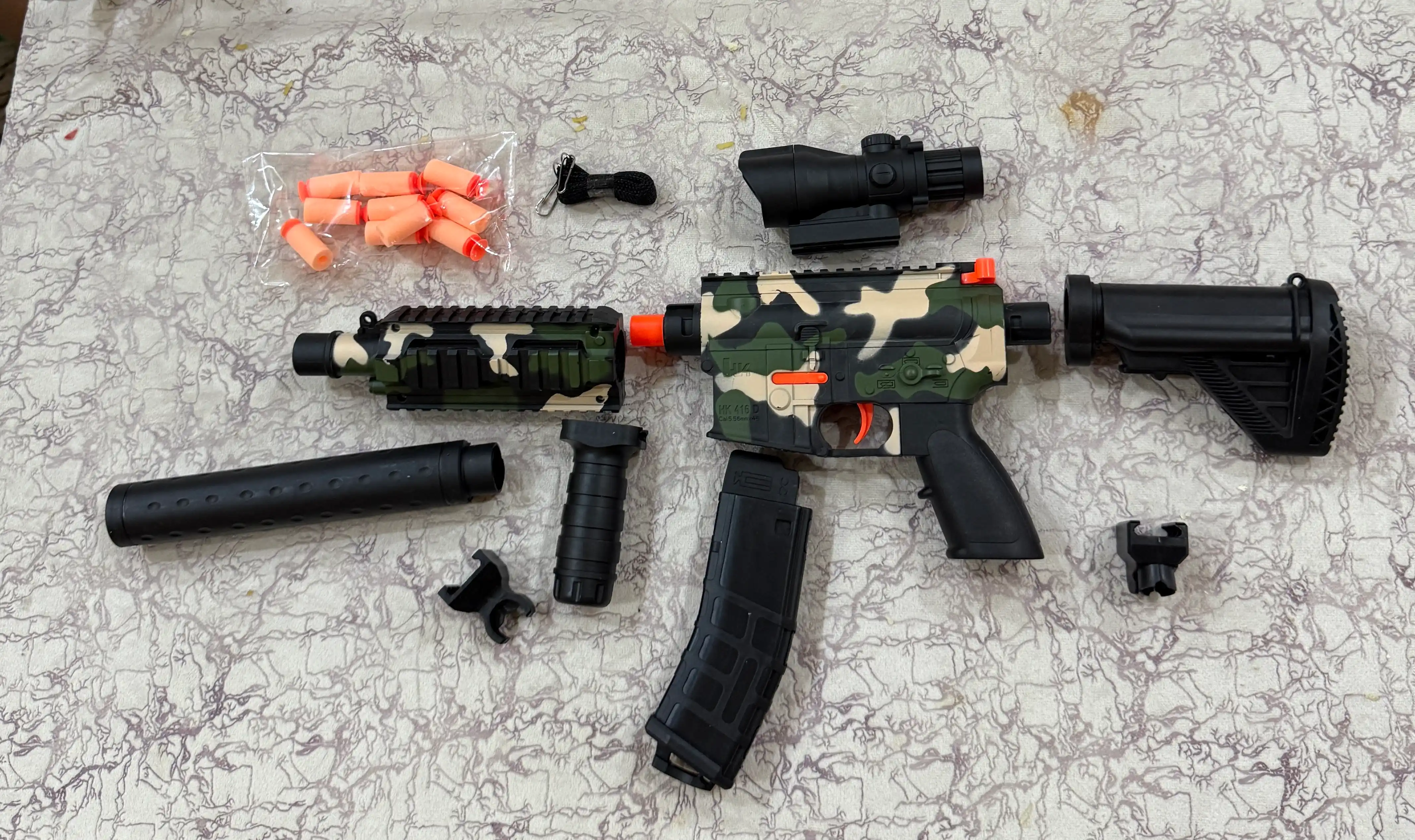Игрушечный бластер FIDGO с барабанным магазином