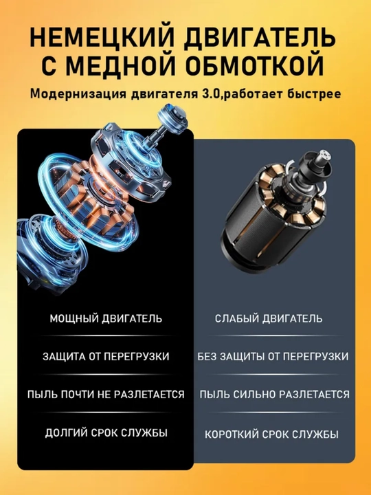 Ko'krakli elektr graver, 38 Vt, 27 dona ko'krak, 25000 vol./ min, 3 tezlik