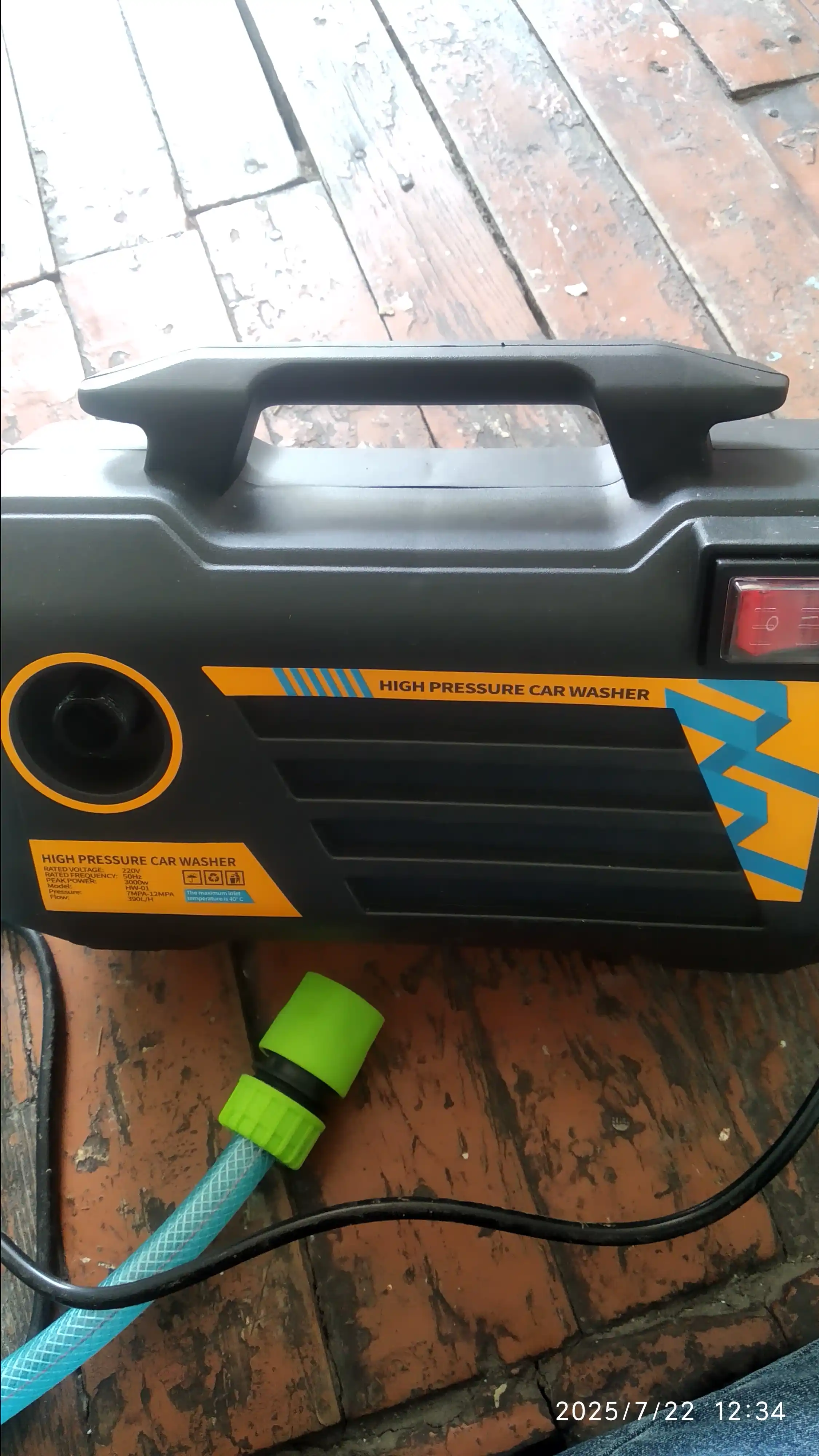 Yuqori bosimli elektr yuvish avto-moykasi 2500 Vt, 120 BAR, penogenerator bilan, apparat