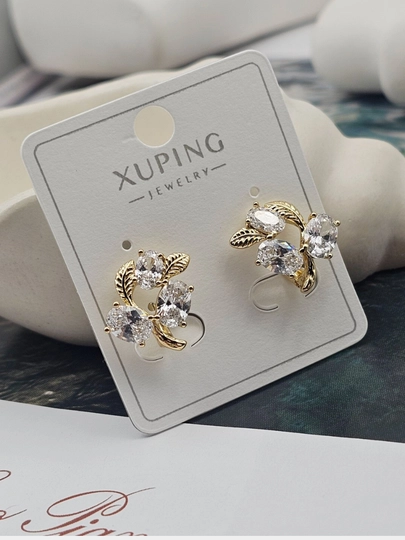 Серьги для девочек и женщин, Xuping — 1001PRT-XUPINGB-БЕЖМЕЛ