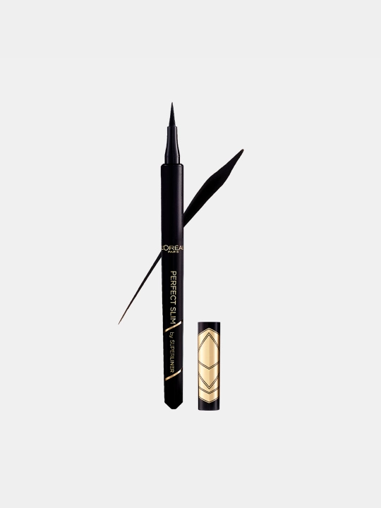 L’Oreal Paris SUPERLINER PERFECT SLIM yupqa applikatorli ko‘z uchun suyuq qoplama, to‘q qora rangli, 5 g