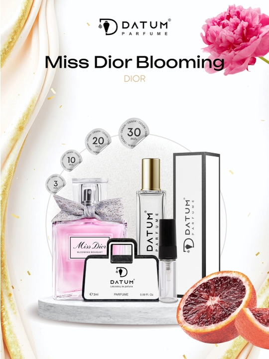 Ayollar atiri Datum Parfume Miss Dior Blooming, mandarin, pion va oq muskus bilan - 