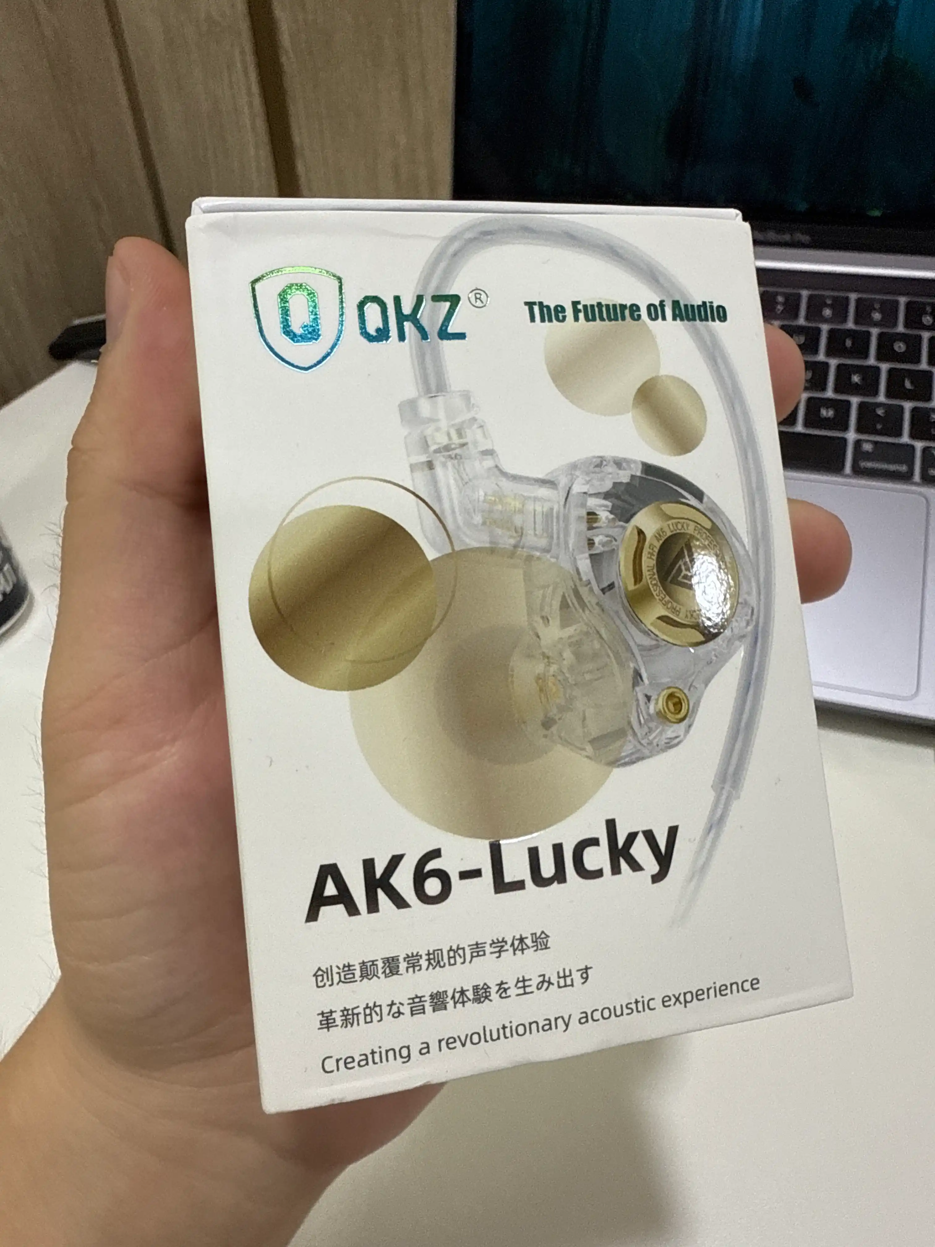 Simli naushniklar IEM, musiqiy naushniklar, QKZ AK6 3.5 mm