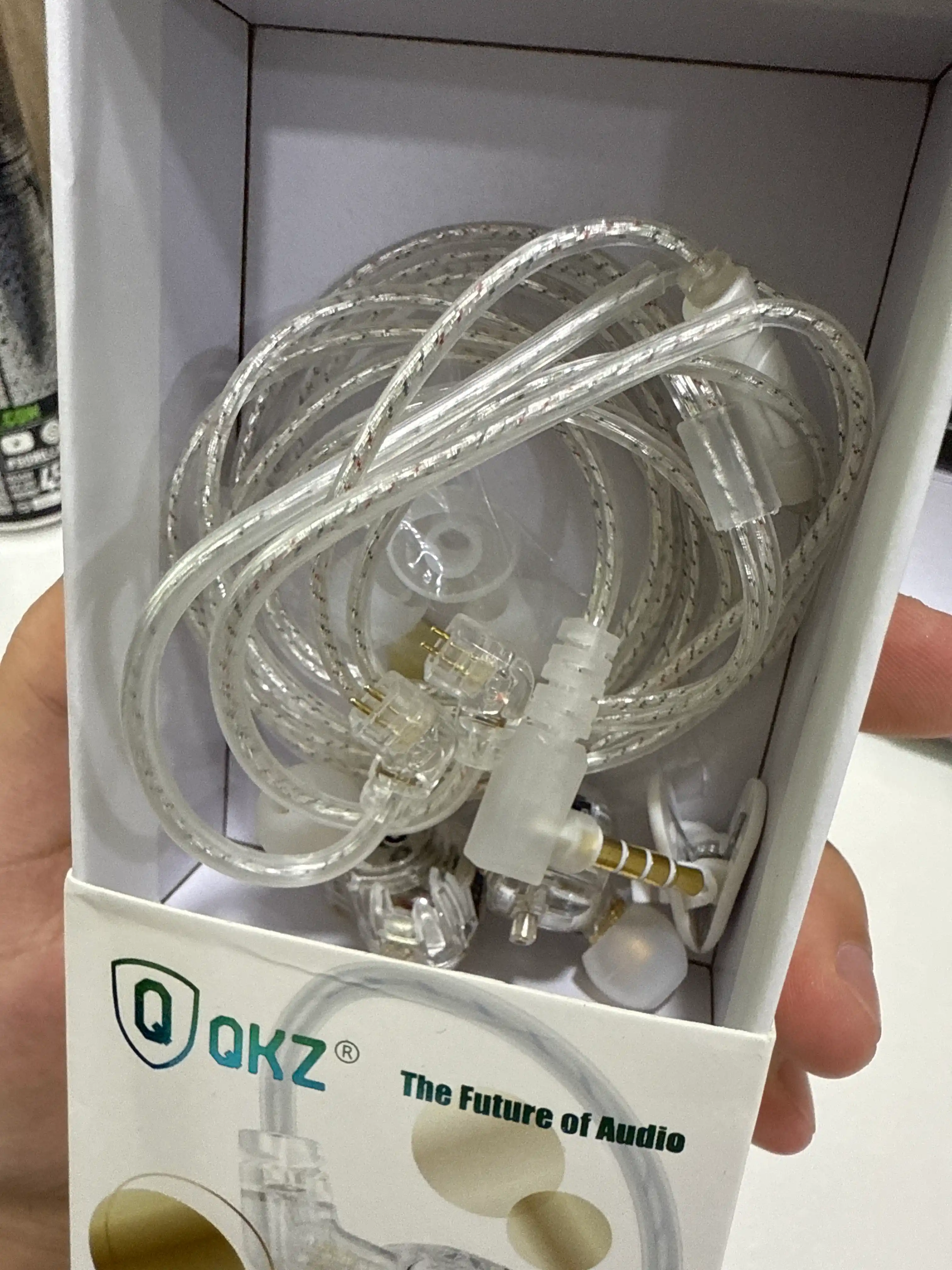 Simli naushniklar IEM, musiqiy naushniklar, QKZ AK6 3.5 mm